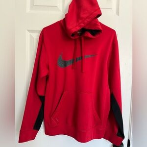 Nike Red and Black Men's Hoodie